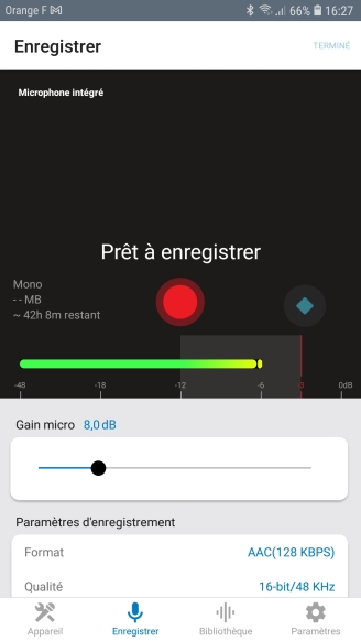 vue écran de l'appli mobile ShurePlus Motiv