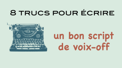 une machine &agrave; &eacute;crire pour des scripts de voix-off