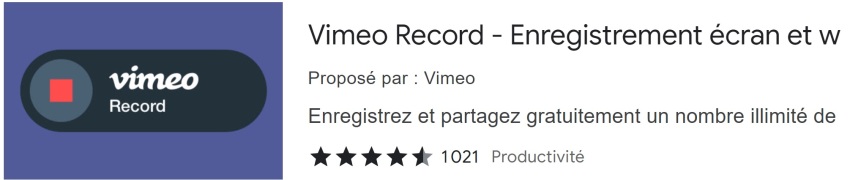 autre visuel du plugin de screen cast vimeo pour chrome